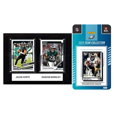 Philadelphia Eagles 6" x 8" Player Plaque & 2025 Team Trading Card Set