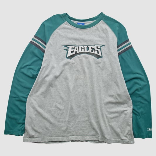 Philadelphia Eagles NFL 2000s Long Sleeve T-shirt - Heather Gray - 2XL by Fanatics Real Vintage