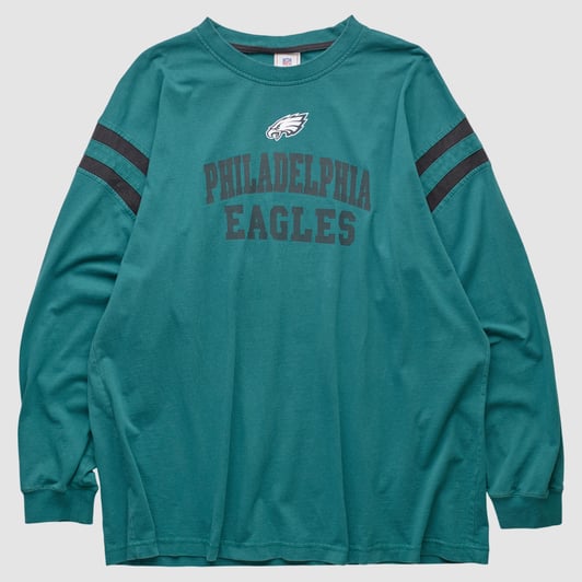 Philadelphia Eagles NFL 2000s Long Sleeve T-shirt - Teal - 2XL by Fanatics Real Vintage