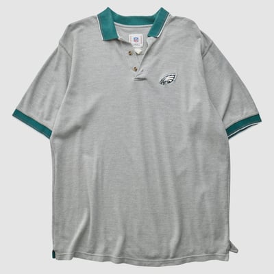 Philadelphia Eagles NFL 2000s Polo - Heather Gray - 2XL by Fanatics Real Vintage