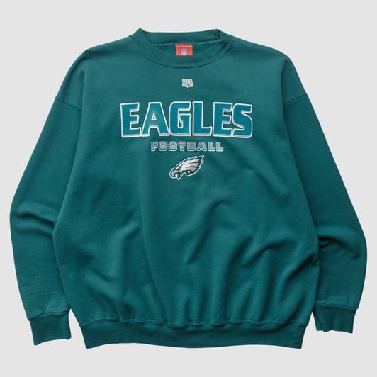 Philadelphia Eagles NFL 2000s Pullover Sweatshirt - Teal - XL by Fanatics Real Vintage