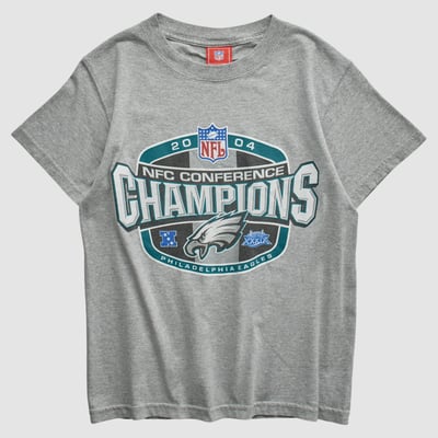 Philadelphia Eagles NFL 2004 T-shirt - Heather Gray - Yth XL by Fanatics Real Vintage