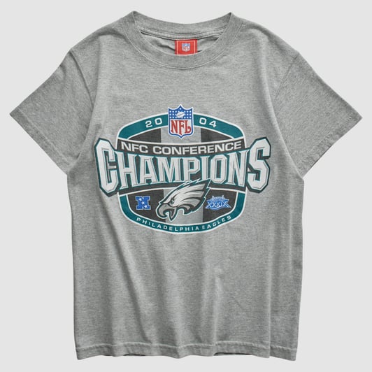 Philadelphia Eagles NFL 2004 T-shirt - Heather Gray - Yth XL by Fanatics Real Vintage