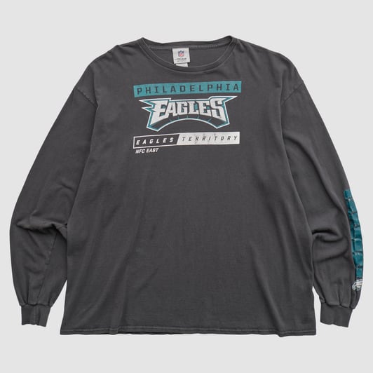 Philadelphia Eagles NFL 2010s Long Sleeve T-shirt - Black - L by Fanatics Real Vintage