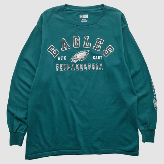 Philadelphia Eagles NFL 2010s Long Sleeve T-shirt - Green - M by Fanatics Real Vintage