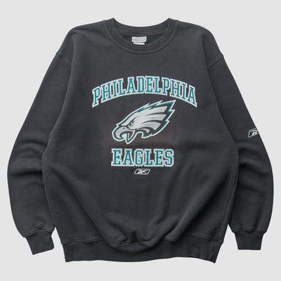 Philadelphia Eagles Reebok 2000s Pullover Sweatshirt - Black - L by Fanatics Real Vintage