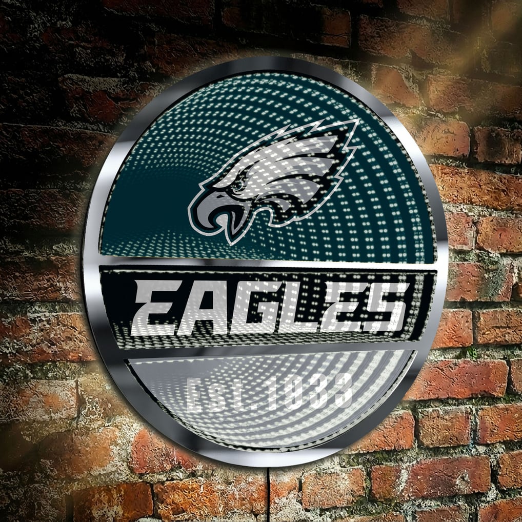 Philadelphia Eagles Three-Cell Circular Infinity Light