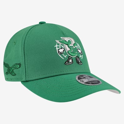 Philadelphia Eagles New Era Preschool Cartoon 9FORTY M-Crown A-Frame Adjustable Hat - Kelly Green
