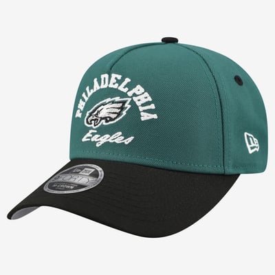 Philadelphia Eagles New Era Preschool Arch 9FORTY A-Frame M-Crown Adjustable Hat - Midnight Green