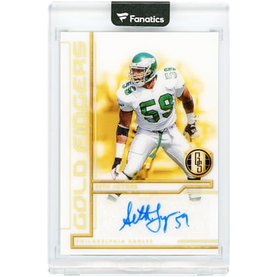 Seth Joyner Philadelphia Eagles Autographed 2024 Panini Gold Standard Gold Fingers #GF-SJ #24/99 Card