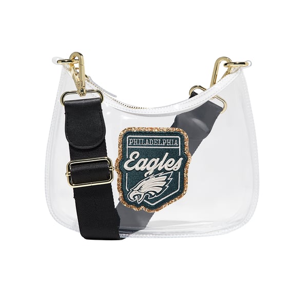 Philadelphia Eagles Stoney Clover Lane Clear Curved Crossbody