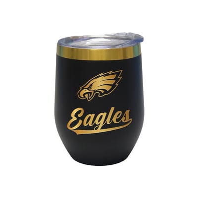 Philadelphia Eagles The Memory Company 12oz. Stainless Steel Gold Lettering Stemless Wine Tumbler