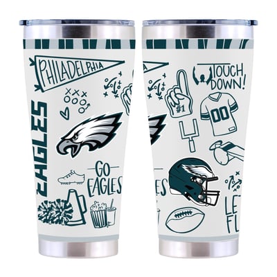 Philadelphia Eagles The Memory Company 30oz. Sketchpad Stainless Steel Tumbler