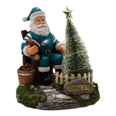 Philadelphia Eagles The Memory Company Santa Figurine with LED Tree