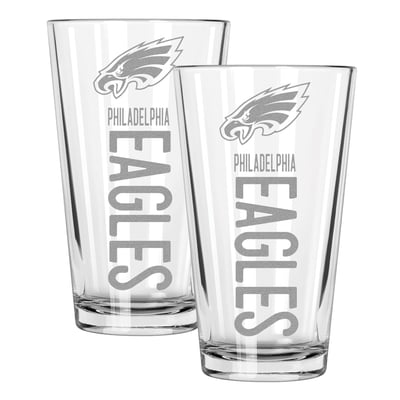 Philadelphia Eagles The Memory Company Two-Piece 16oz. Pinnacle Pint Glass Set