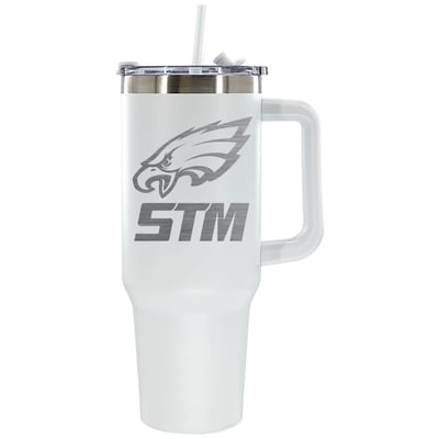 Philadelphia Eagles The Memory Company 40oz STM Etched Stainless Steel Stemless Tumbler - White
