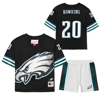 Brian Dawkins Philadelphia Eagles Mitchell & Ness Toddler Playmaker Short Set - Black