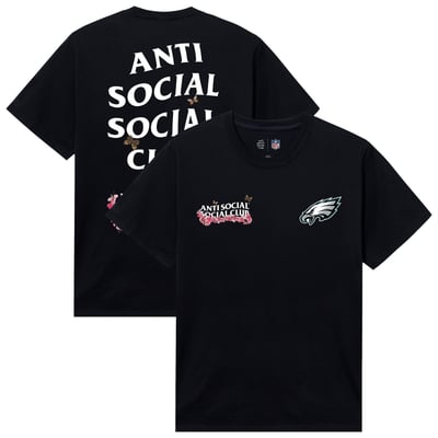 Philadelphia Eagles AntiSocialSocialClub x NFL Unisex Blossom T-Shirt - Black