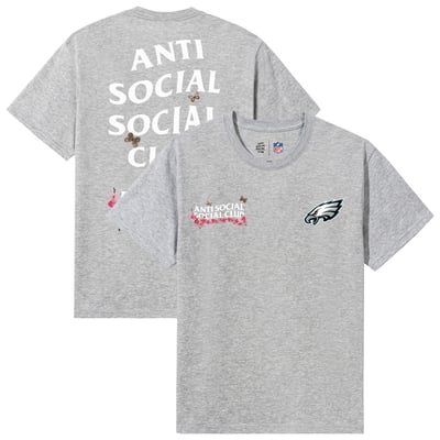 Philadelphia Eagles AntiSocialSocialClub x NFL Unisex Blossom T-Shirt - Heather Gray