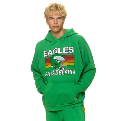Philadelphia Eagles Aviator Nation Unisex Relaxed Tri-Blend Hoodie - Kelly Green