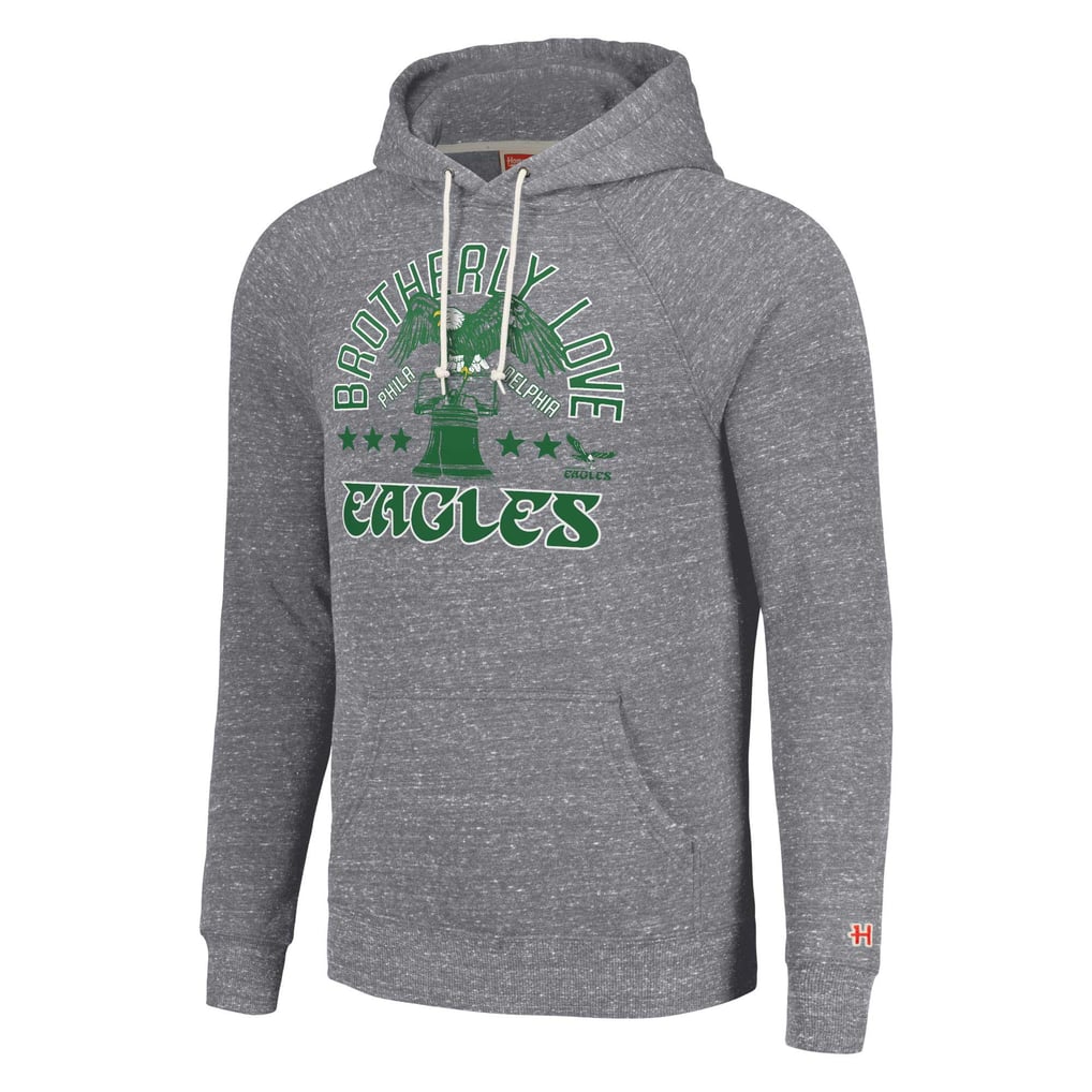  Philadelphia Eagles Homage Unisex Hyperlocal Raglan Pullover Hoodie - Gray