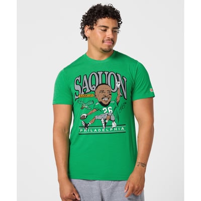Saquon Barkley Philadelphia Eagles Homage Unisex Caricature Player Graphic Tri-Blend T-Shirt - Kelly Green