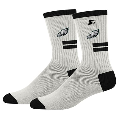  Philadelphia Eagles PRO Compression Unisex Premiere Cushioned Crew Socks - Cream