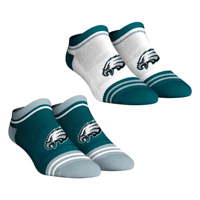 Philadelphia Eagles Rock Em Unisex Two-Pack Team Color Low-Cut Ankle Socks - Midnight Green
