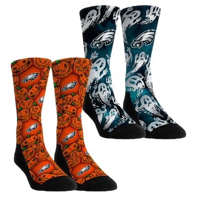  Philadelphia Eagles Rock Em Unisex Halloween Crew Socks 2-Pack Set - Orange