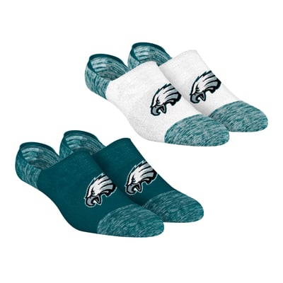 Philadelphia Eagles Rock Em Unisex Two-Pack Marl No-Show Socks