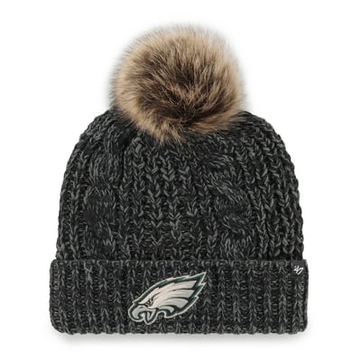 Philadelphia Eagles '47 Women's Meeko Cuffed Knit Hat with Pom - Black