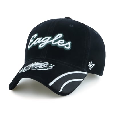 Philadelphia Eagles '47 Women's Velvet Denim Script MVP Adjustable Hat - Black