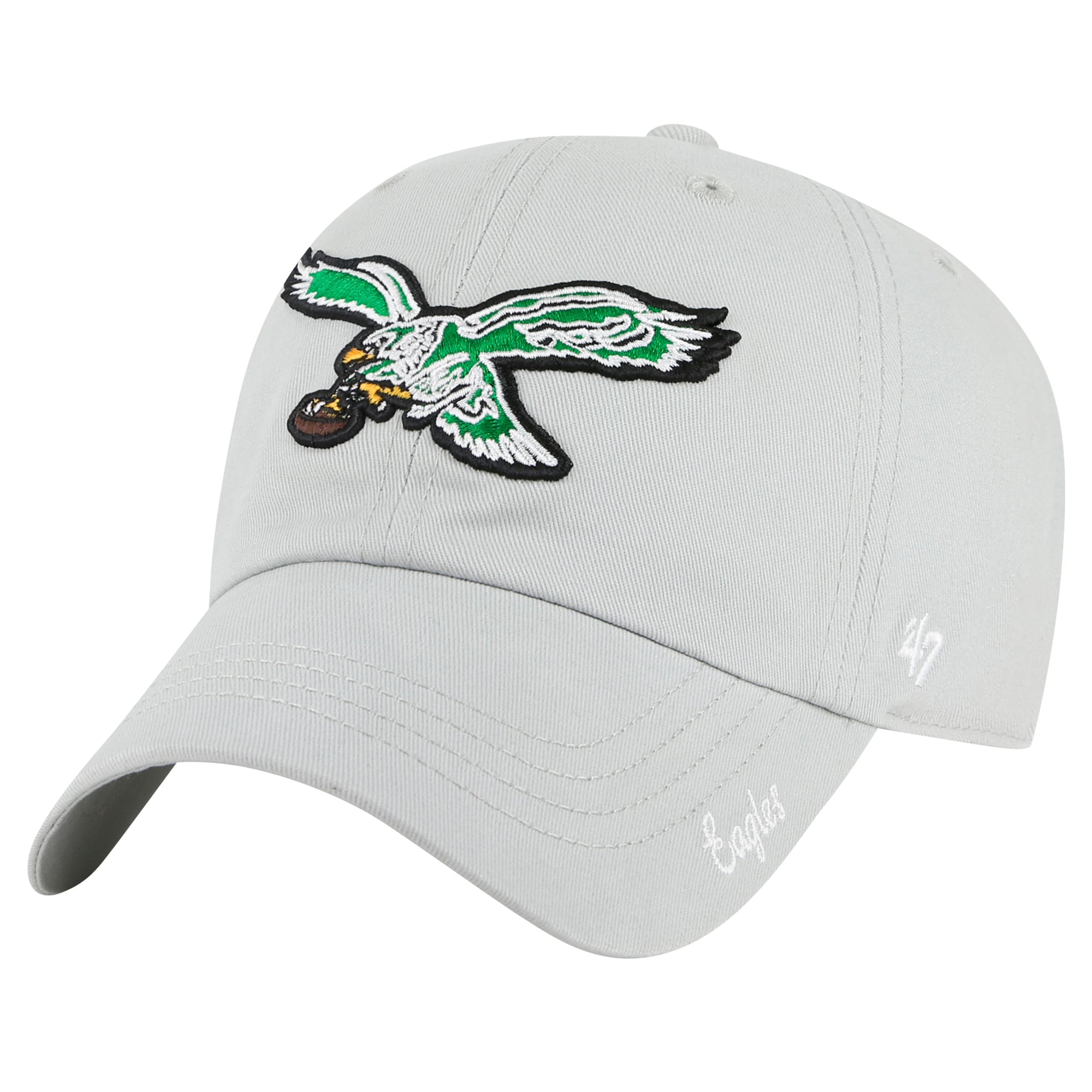 Women's '47 Gray Philadelphia Eagles Miata Clean Up Adjustable Hat