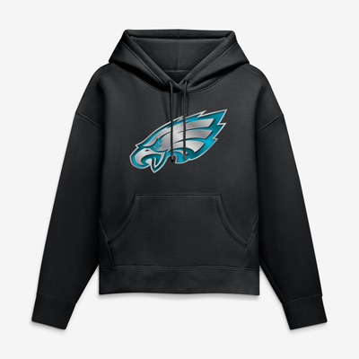 Philadelphia Eagles Women's Metallic Mascot Hoodie - Black