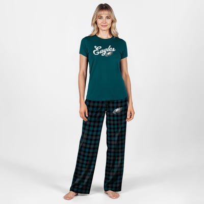 Philadelphia Eagles Concepts Sport Women's Plus Size Highland Sleep Set - Midnight Green
