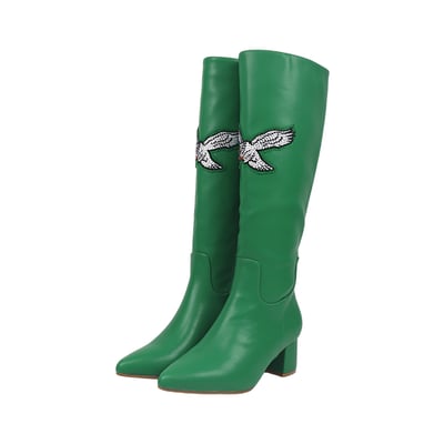  Philadelphia Eagles FABGATING by Cuce Women's Vegan Leather Classic Team Boots - Kelly Green