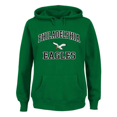 Philadelphia Eagles Fanatics Women's Plus Size Heart & Soul Hoodie - Kelly Green