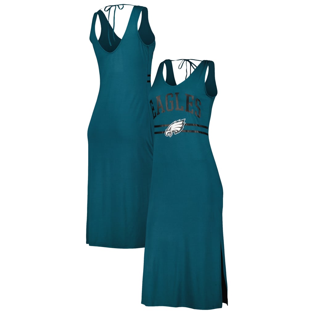Women's G-III 4Her by Carl Banks Midnight Green Philadelphia Eagles Training V-Neck Maxi Dress