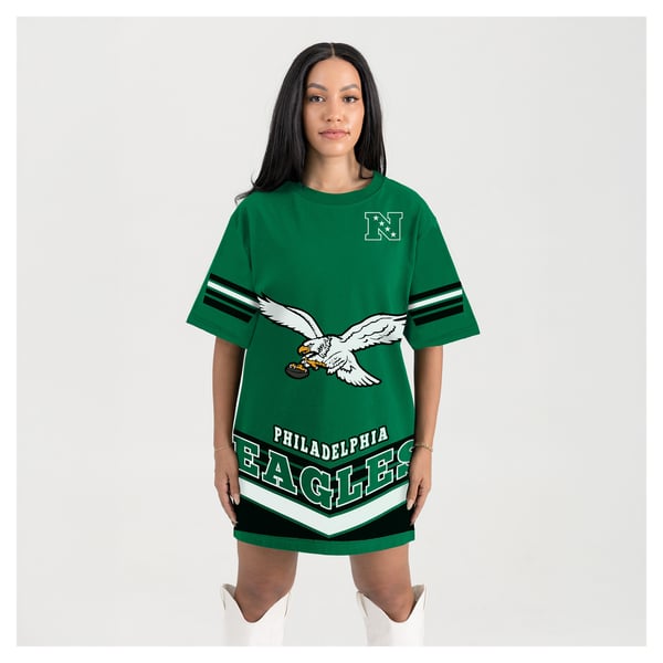 eagles jersey dress for women Philadelphia Gameday Couture Women's Perfect Score Vintage T-Shirt Philadelphia