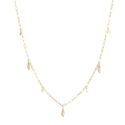 Philadelphia Eagles LUV AJ Women's Star & Heart Charm Logo Necklace - Gold