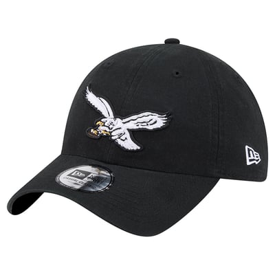Philadelphia Eagles New Era Women's Throwback Casual Classic Adjustable Hat - Black