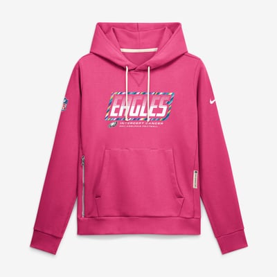  Philadelphia Eagles Nike Women's 2026 NFL Crucial Catch Sideline Standard Issue Dri-FIT Pullover Hoodie - Pink