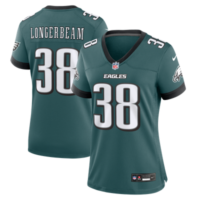 Robert Longerbeam Philadelphia Eagles Nike Women's Team Game Jersey - Midnight Green