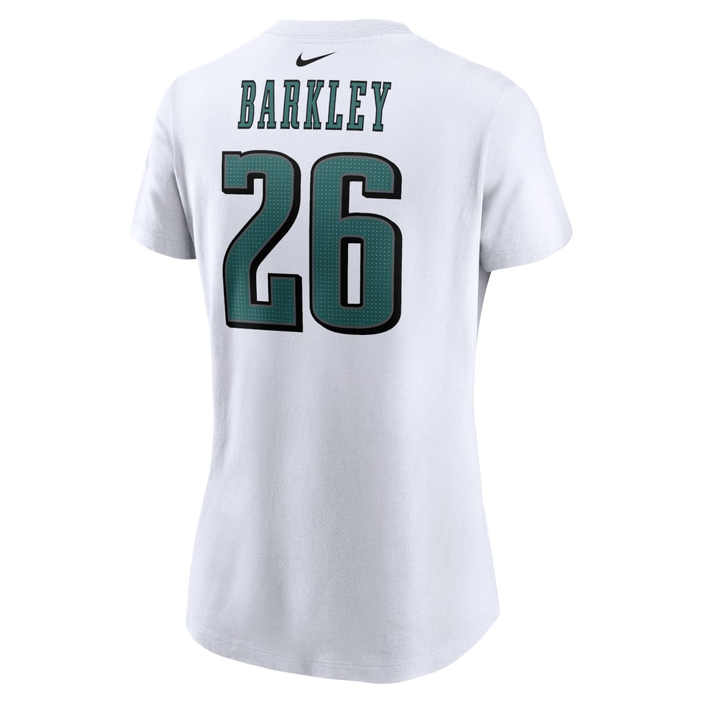 Women's Philadelphia Eagles V-Neck Ringer Shirt – Barkley Hurts, Black, NFL Licensed