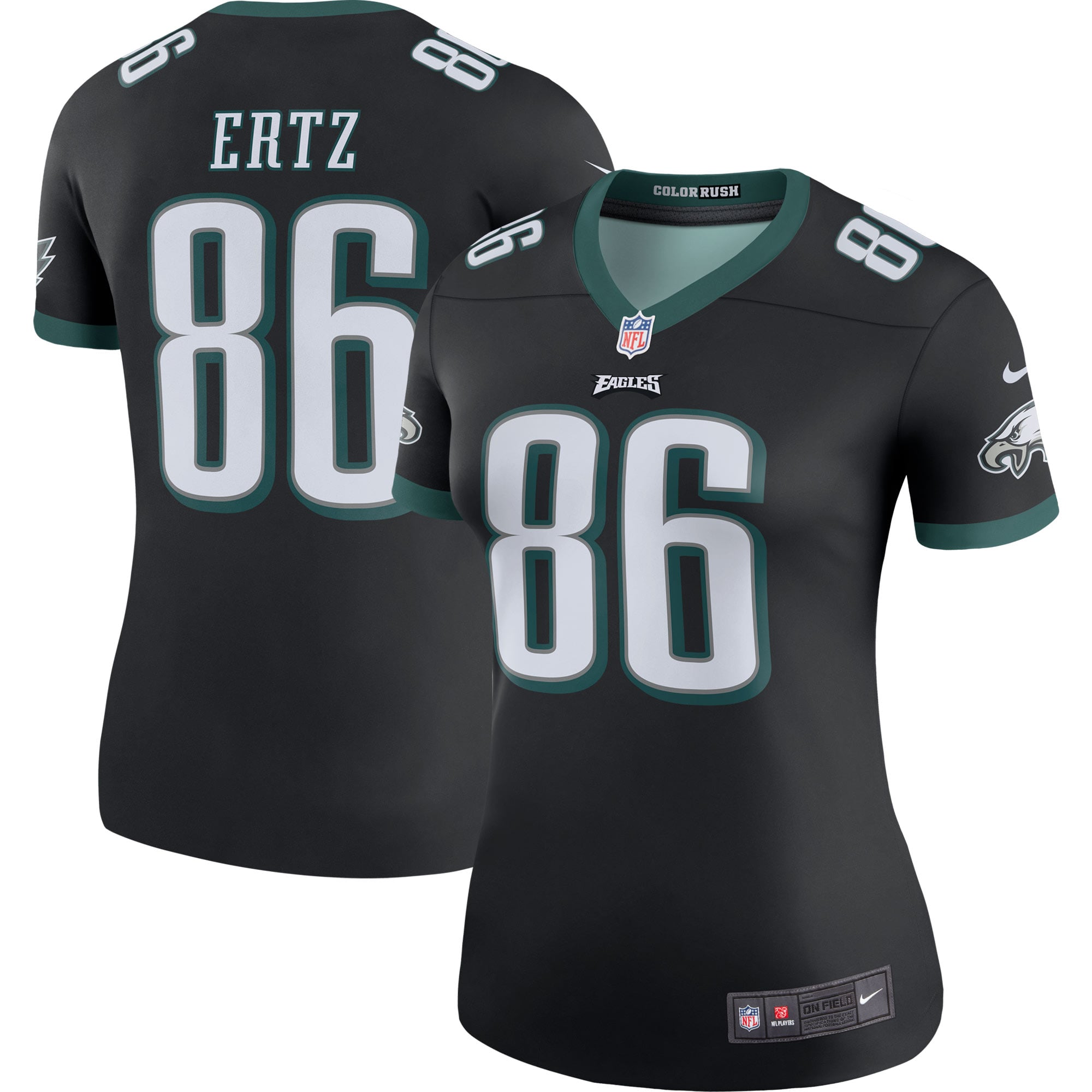 Women's Nike Zach Ertz Black Philadelphia Eagles Color Rush Legend