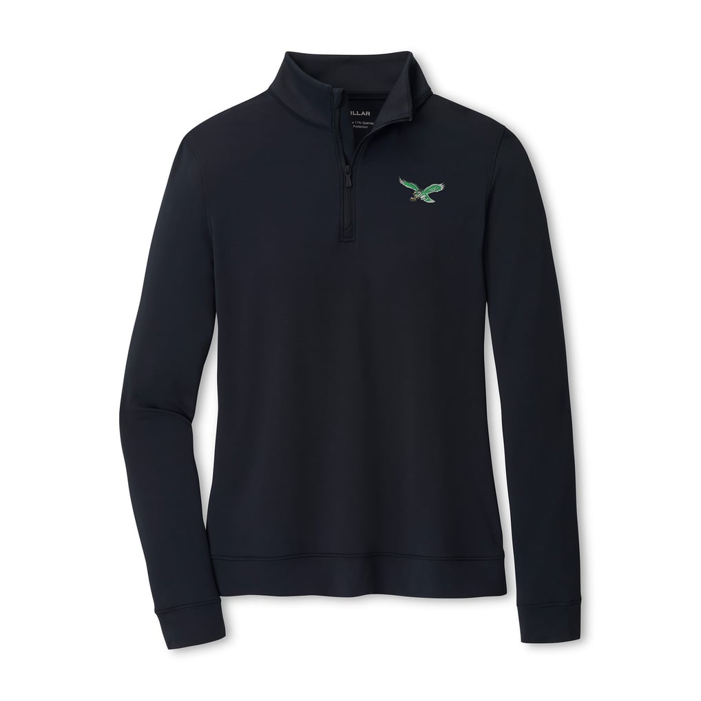  Philadelphia Eagles Peter Millar Women's Perth Quarter-Zip Pullover - Black