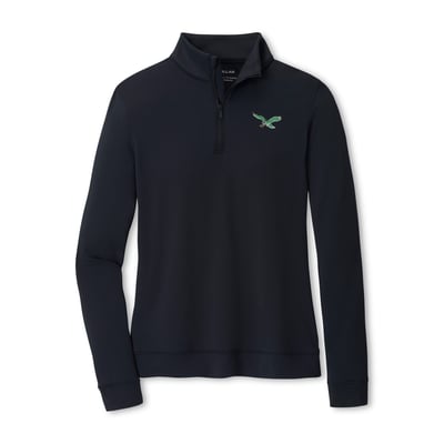  Philadelphia Eagles Peter Millar Women's Perth Quarter-Zip Pullover - Black