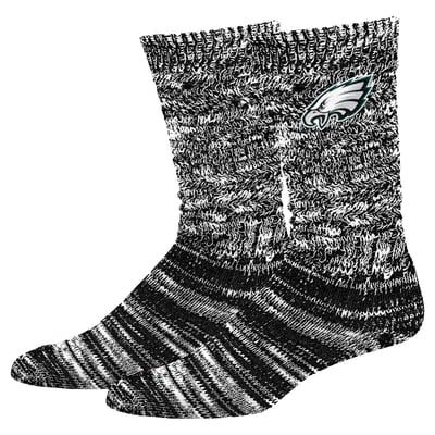  Philadelphia Eagles PRO Compression Women's Slouchy Slub Textured Boyfriend Socks - Black