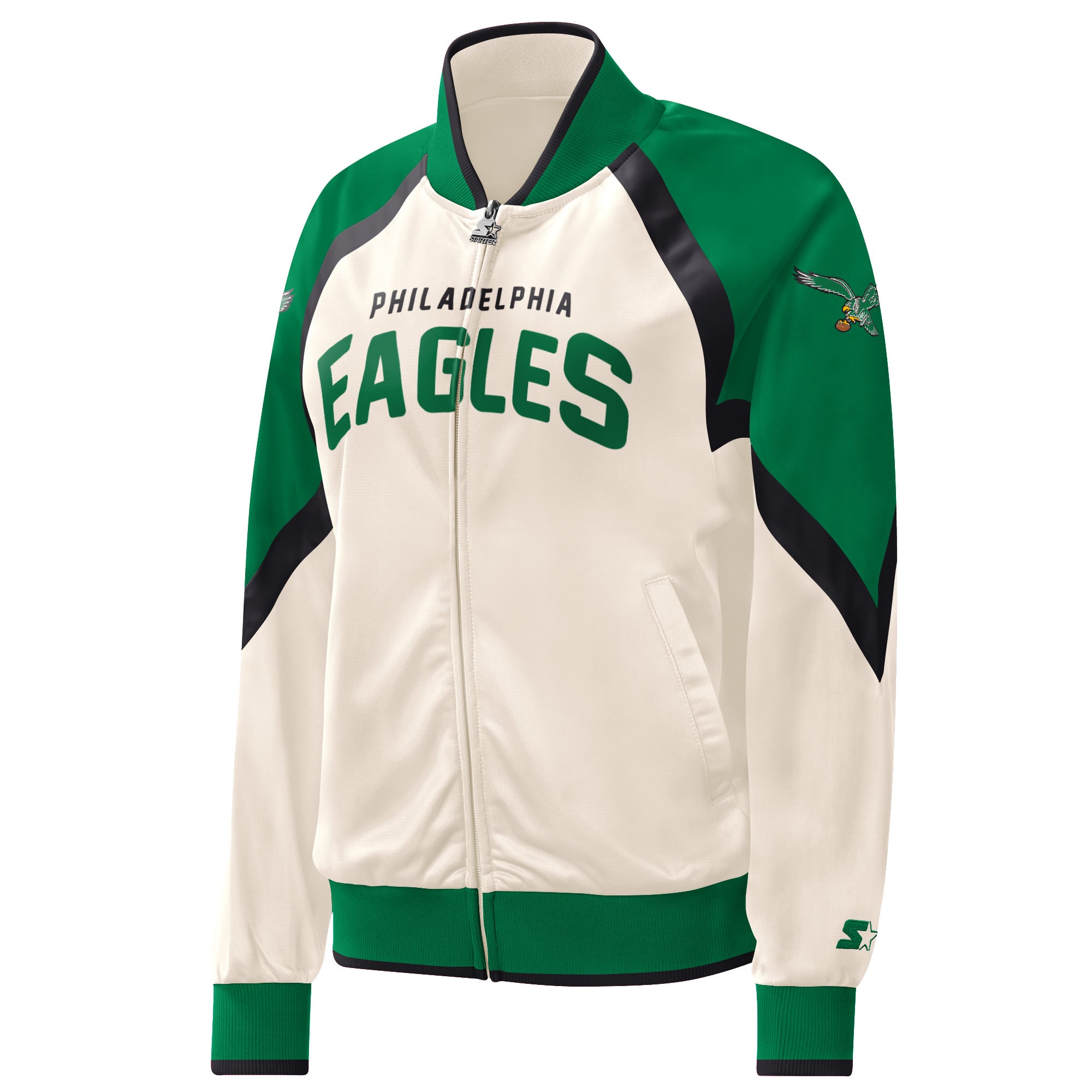 Women's Starter White/Kelly Green Philadelphia Eagles Overtime