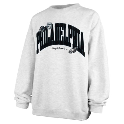 Philadelphia Eagles Stoney Clover Lane x '47 Women's Arch Oversized Sweatshirt - Gray